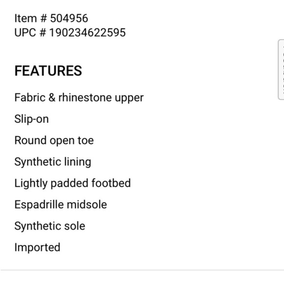 Crown‎ Vintage sandals Miyan espadrilles slip on rhinestone embellished 8.5 - Picture 7 of 8